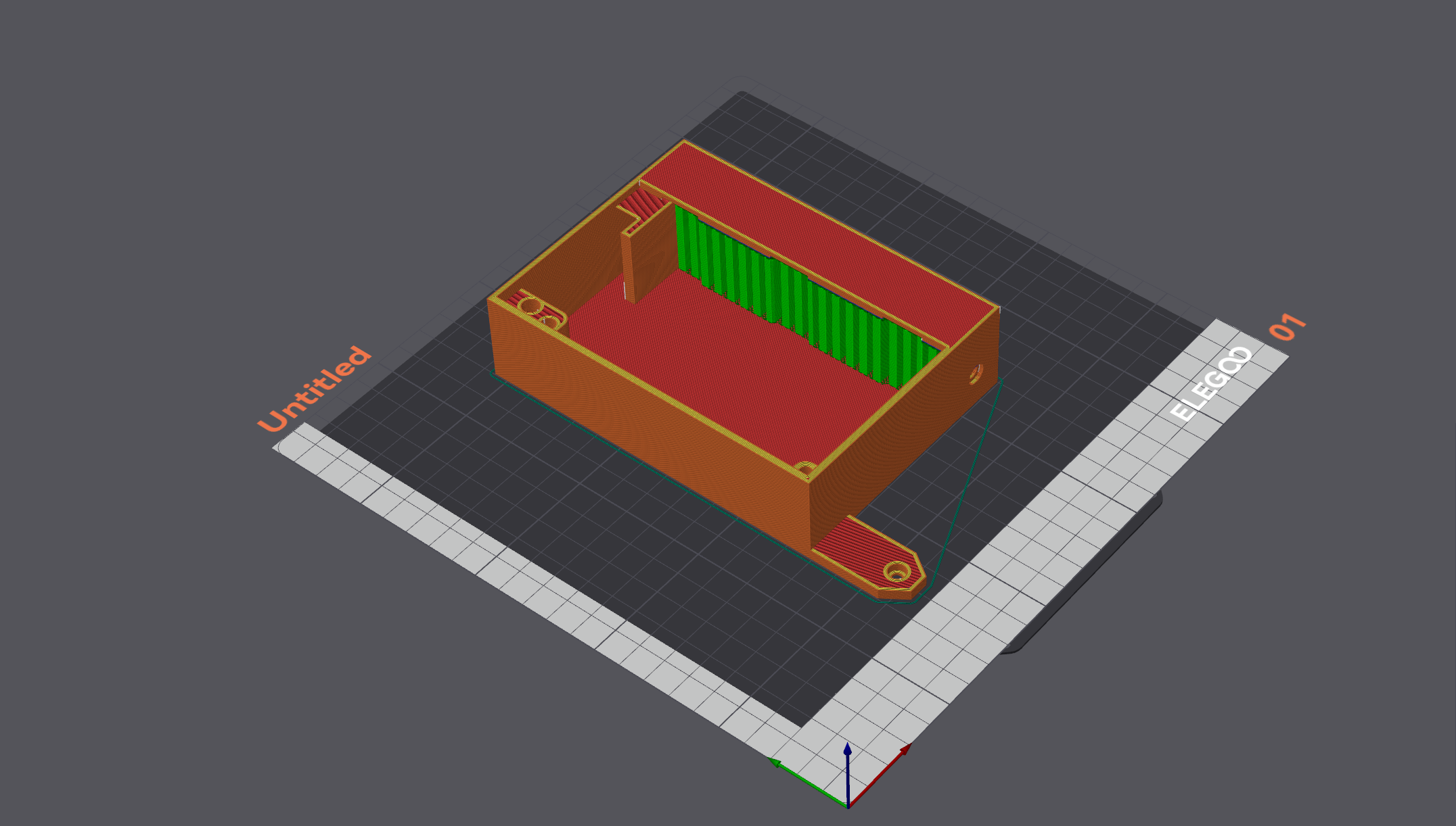 Extended power supply case for (Un)original Prusa Heated Drybox 3D model thumbnail