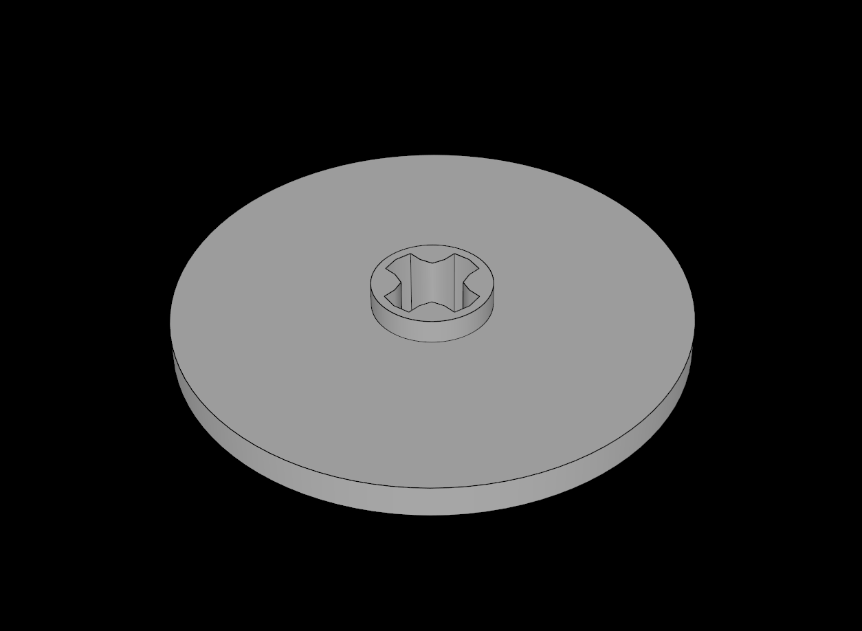 Lego Compatible (2958.dat) Technic Disc  3 x  3 with Axlehole