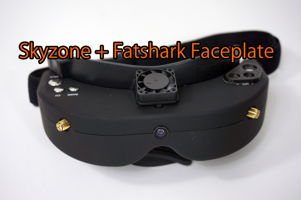 Skyzone v1/v2 FPV Goggle faceplate mod - Simple way for mounting the Fatshark Faceplate