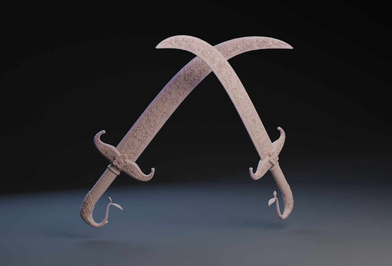 Floral Decorated Sword