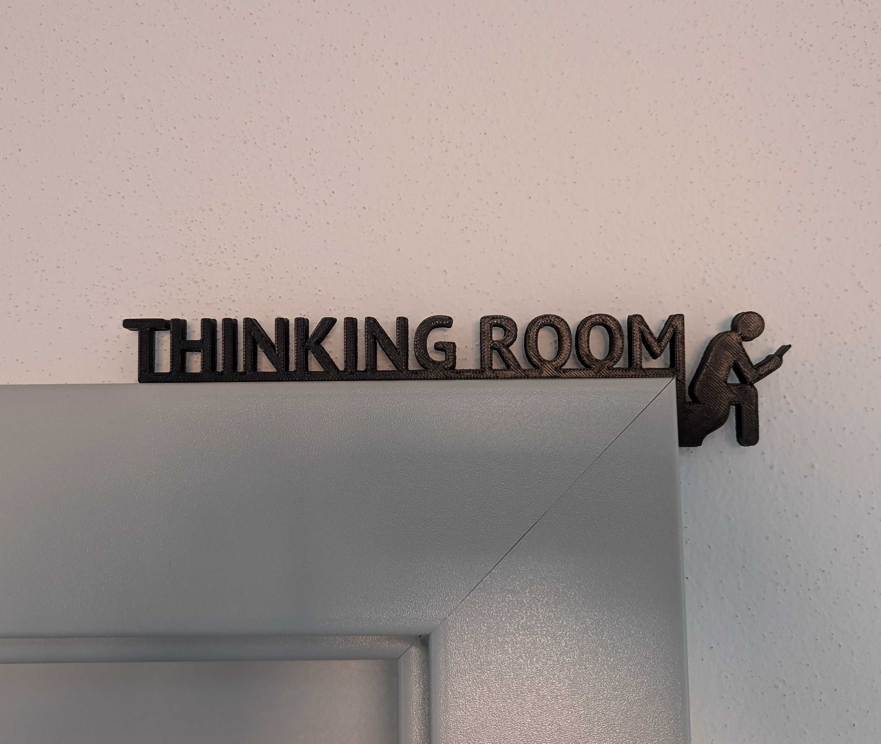 Toilet - Thinking room - sign 3D model thumbnail