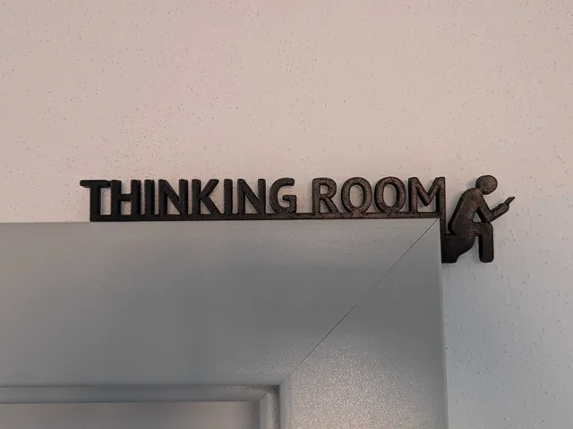 Toilet - Thinking room - sign