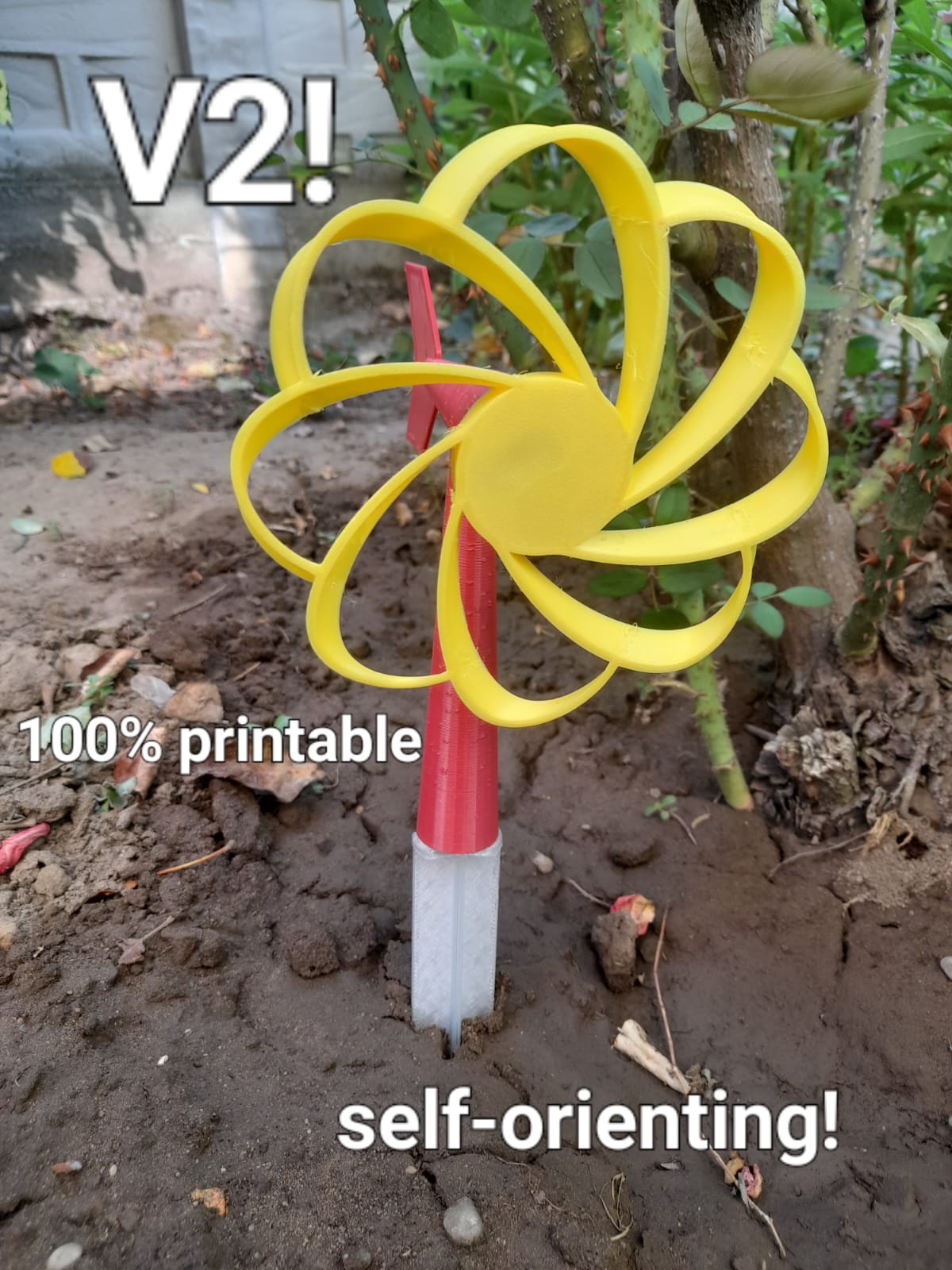 Garden Windmill - V2! - Now self-orienting! - 100% Printable von tuxiy ...