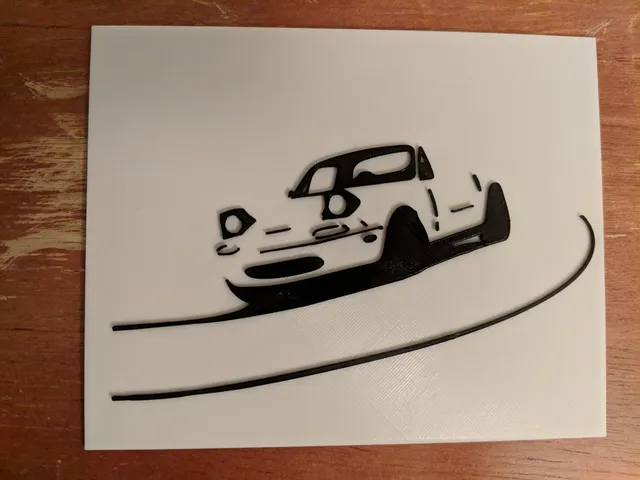 Multicolor Mazda MX5 print for single extruder printers