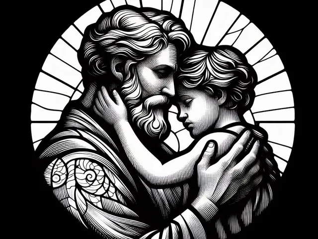 Two wall arts: Fatherly love (two colours)