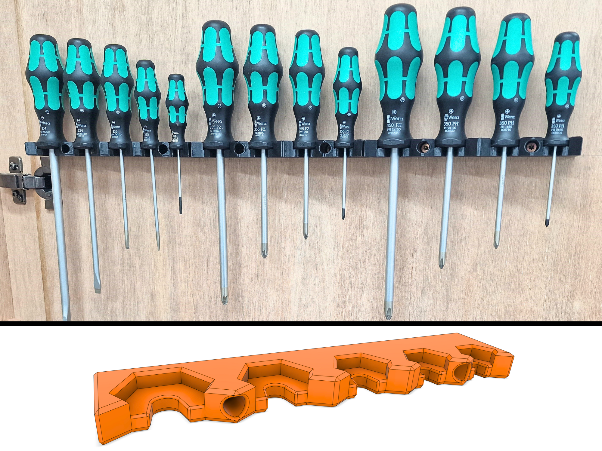 Wera Kratform Screwdriver Holder\Organizer Wall Mount