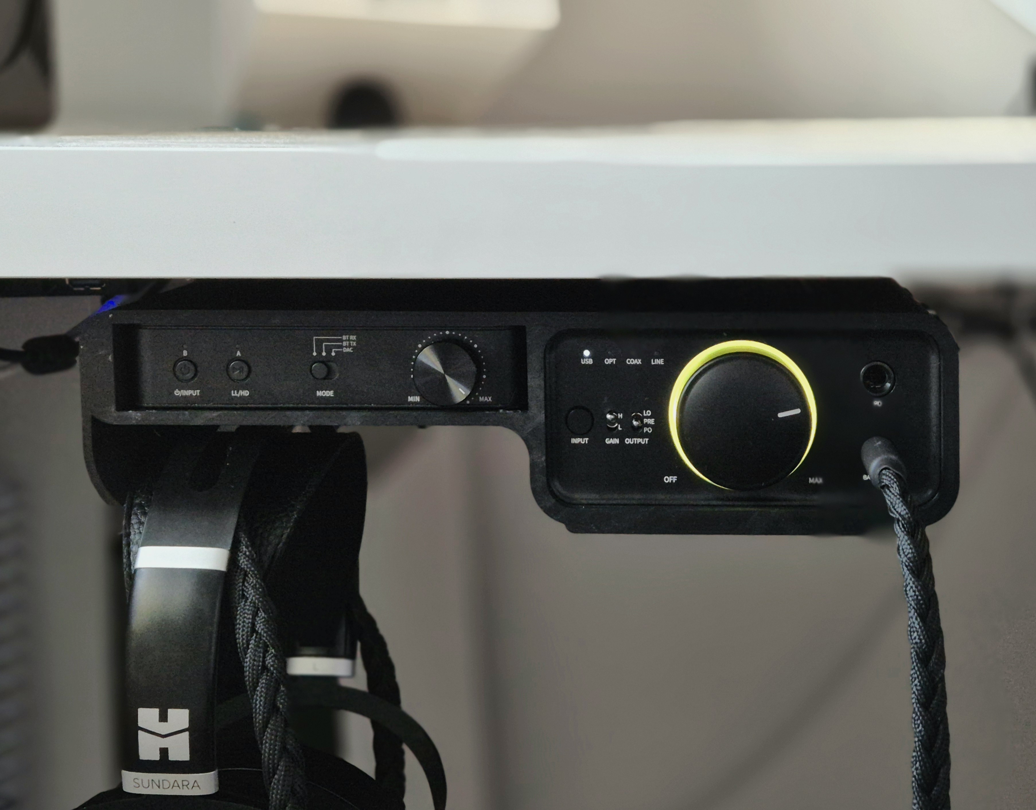 Fiio K7  & BTA30 Pro under desk mount (V2)- horizontal orientation