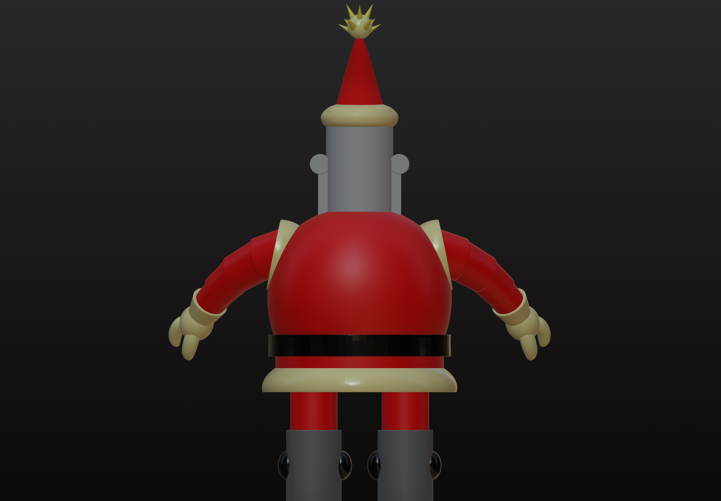 Miniatura 4 do modelo 3D Santa Robot