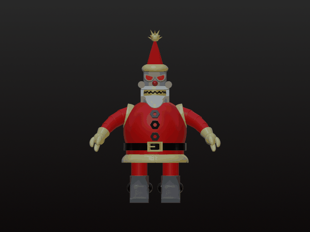 Miniatura 2 do modelo 3D Santa Robot