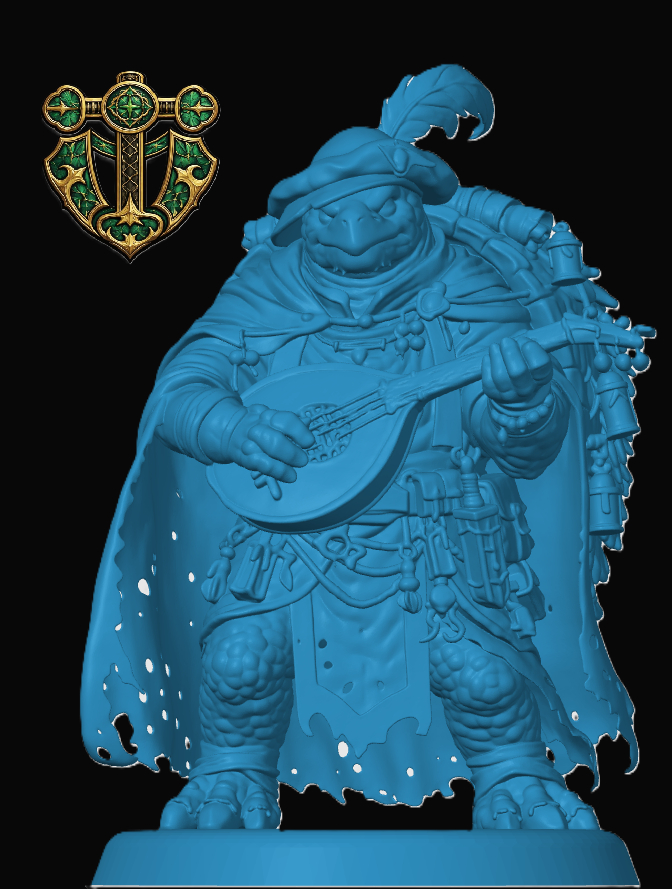 Tortle Bard 3D model by KamikazeRed