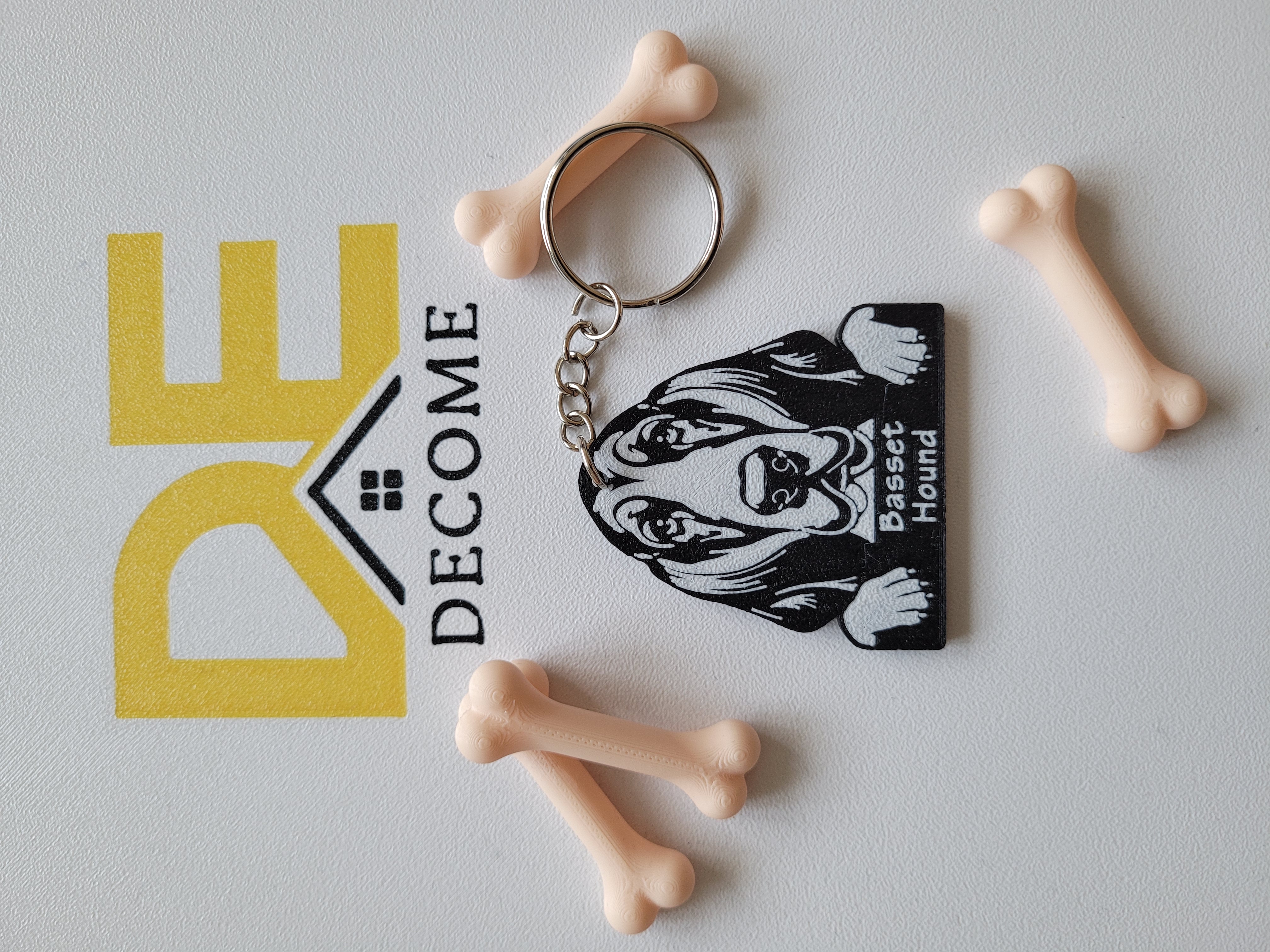 Basset Hound Keychain