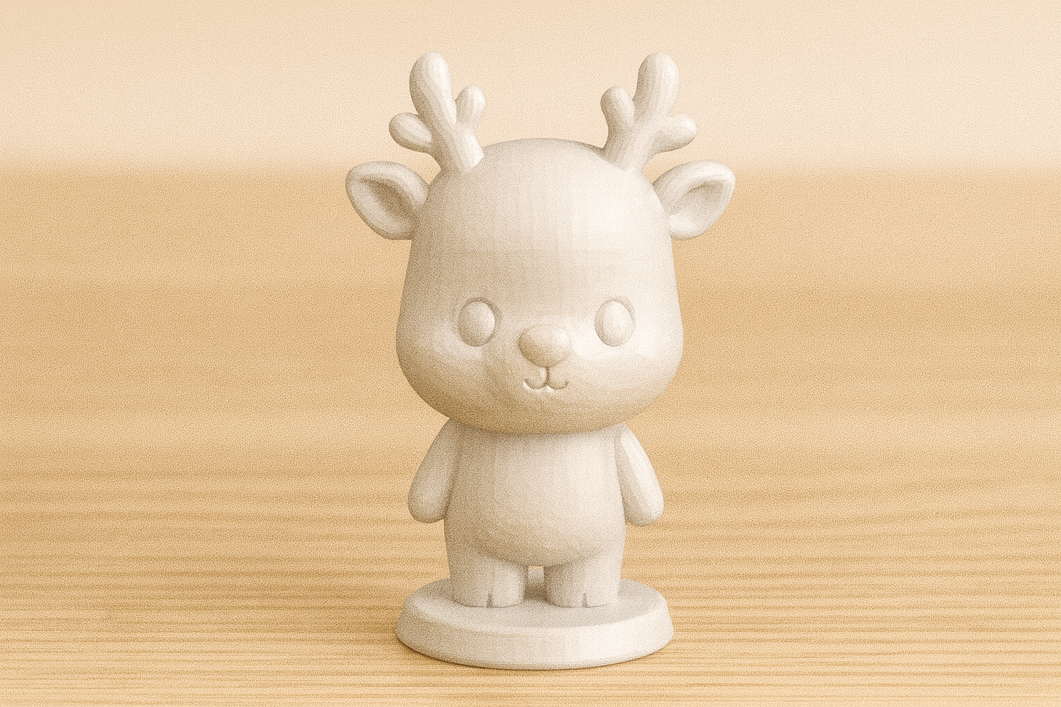 Kawaii Reindeer – Chibi Christmas 3D Figurine