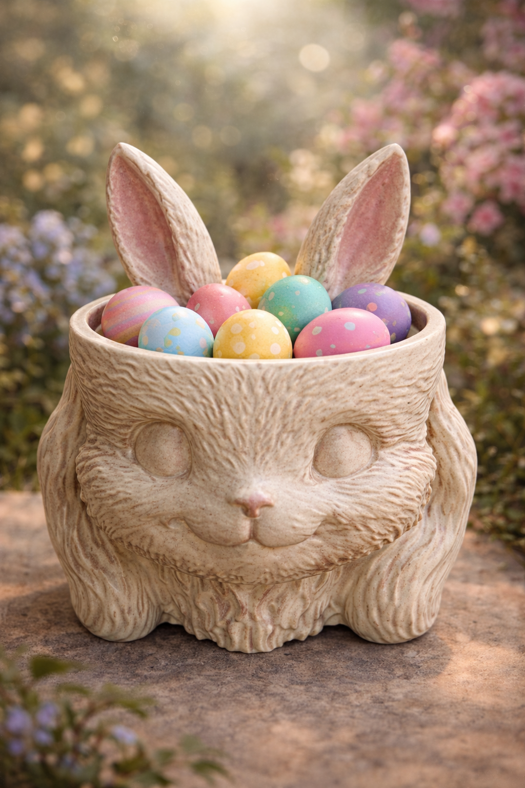 Easter Bunny Bowl – High Detail Decorative Rabbit Head