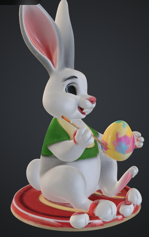 Hase bemalt ei