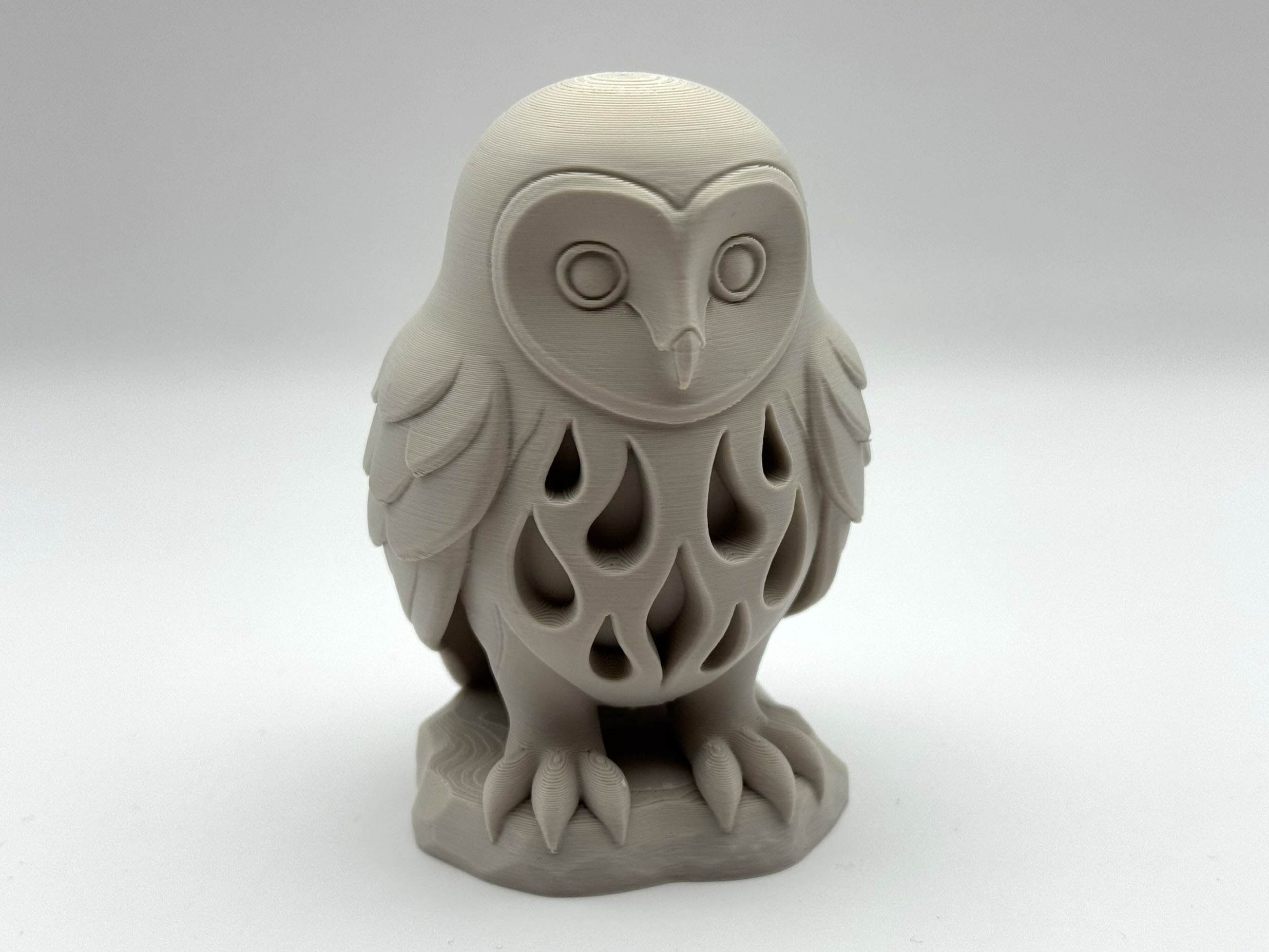 Flame Owl Statue