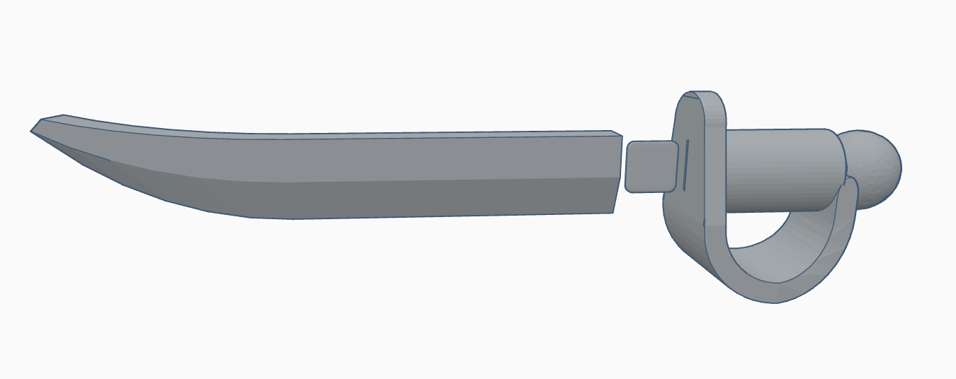10x size Lego pirate cutlass saber sword