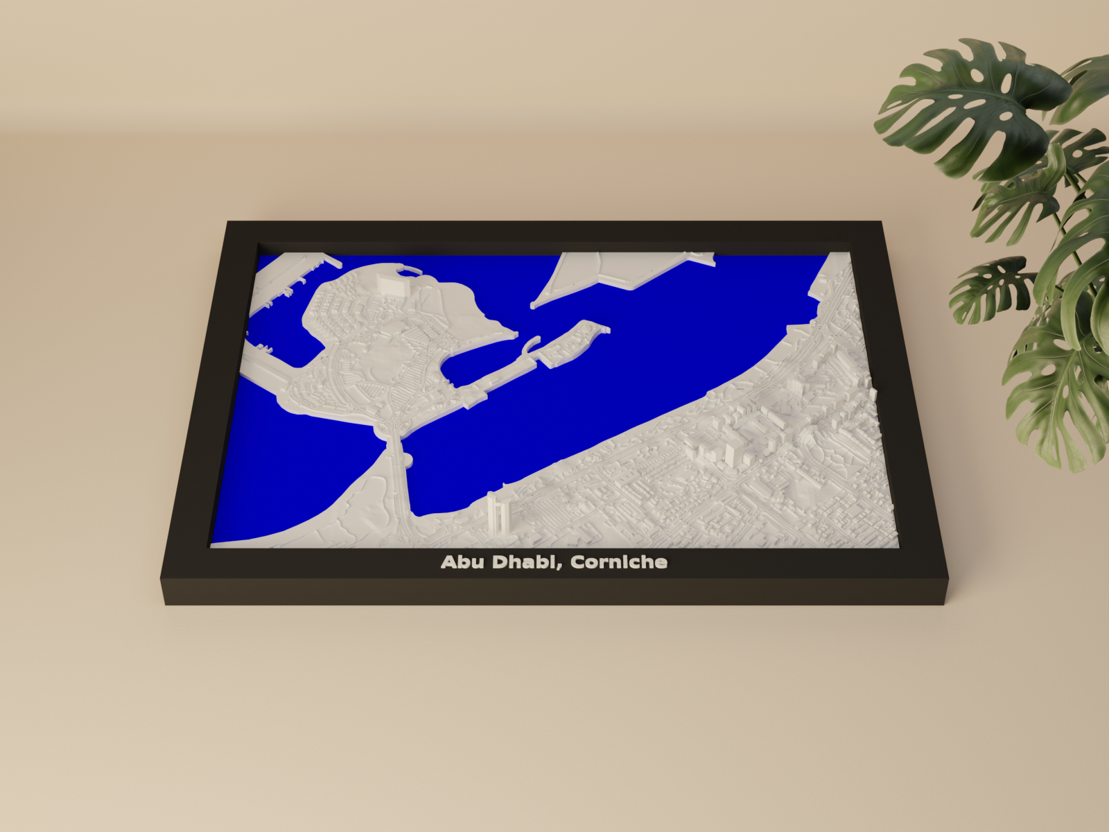 Abu Dhabi, Corniche, United Arab Emirates - 3D Miniature