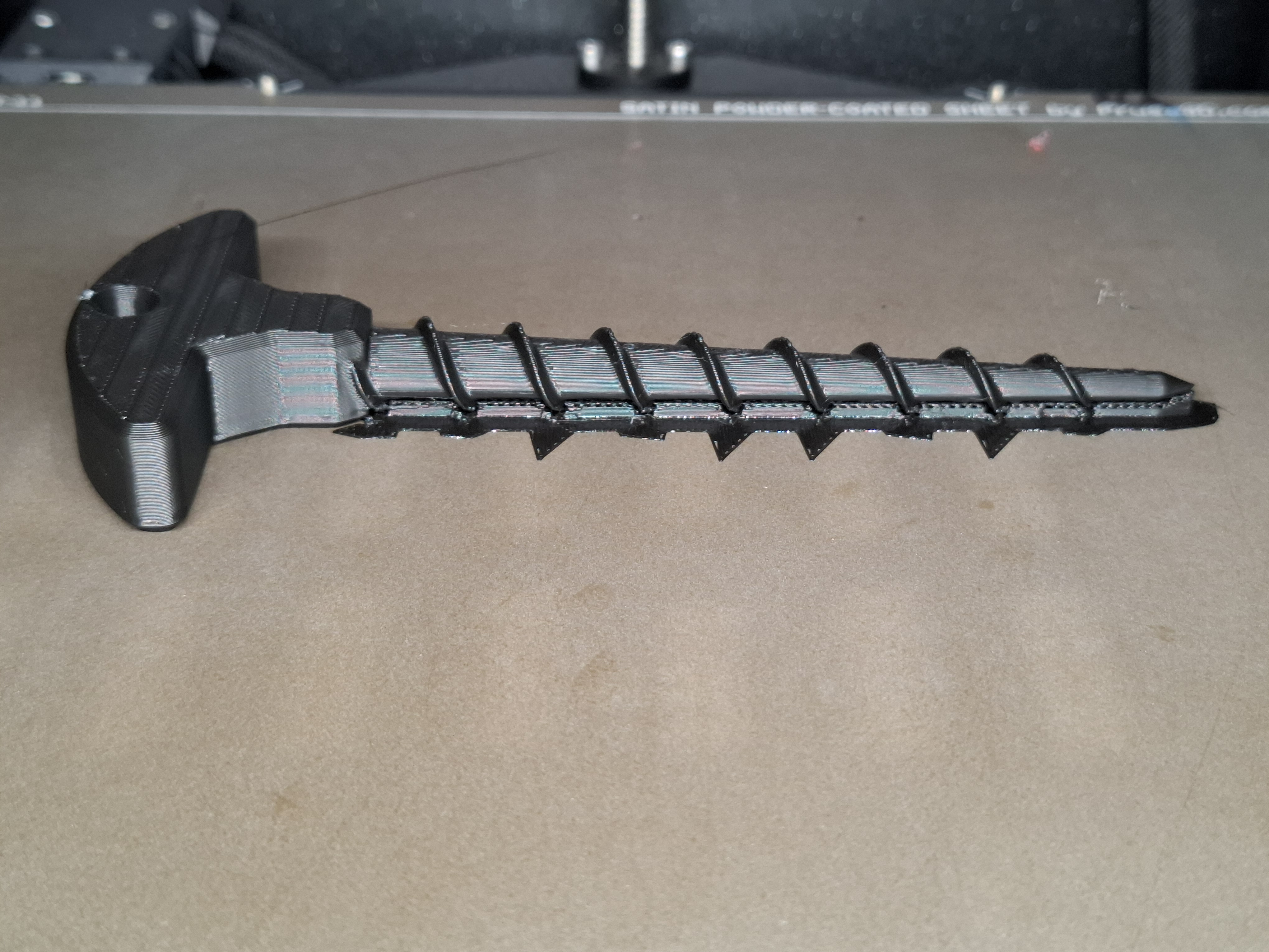 Caulking Gun Nozzle Unblocker.  Without support for the handle - Stronger.