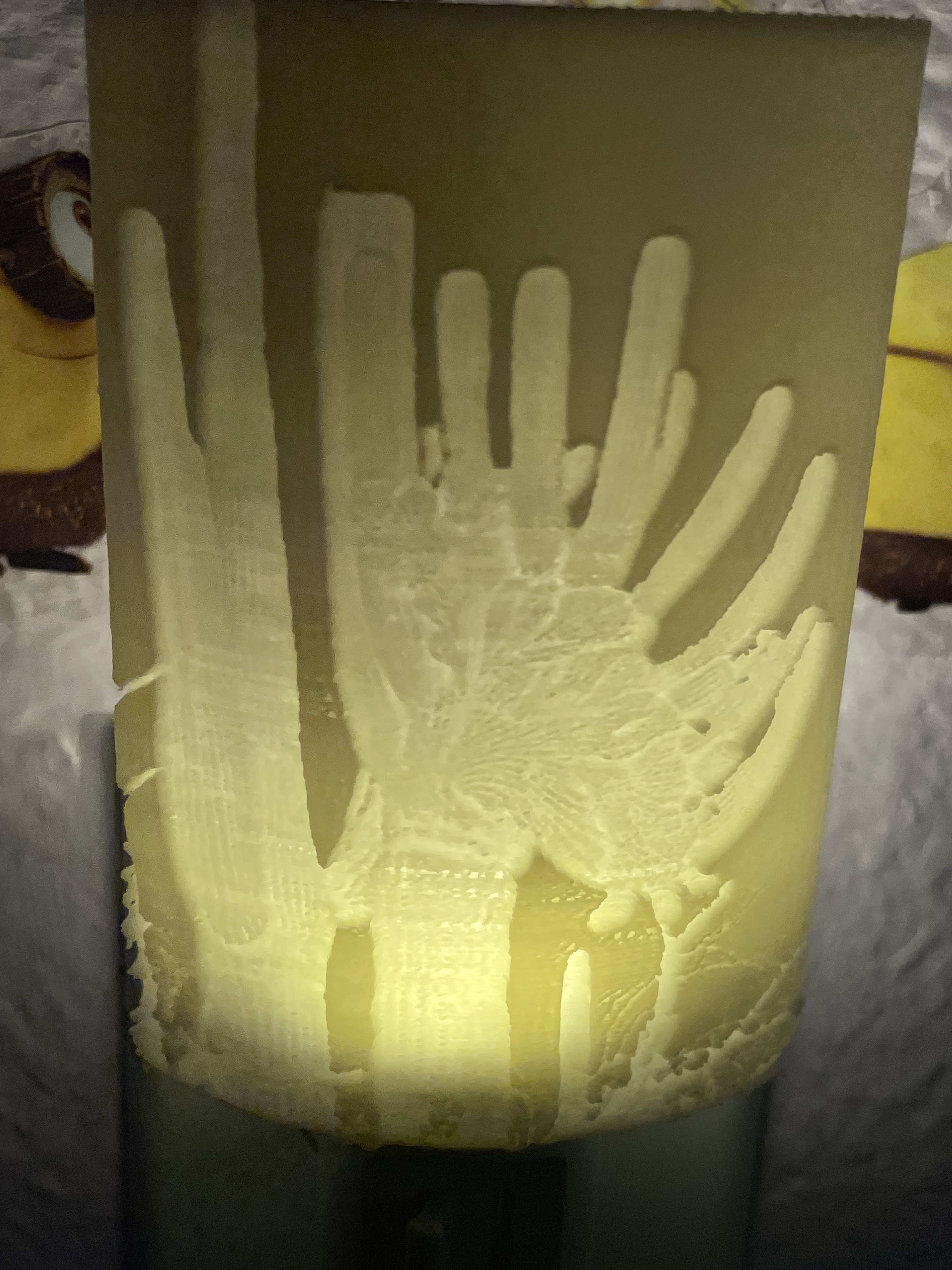Crested Saguaro lithophane and nightlight