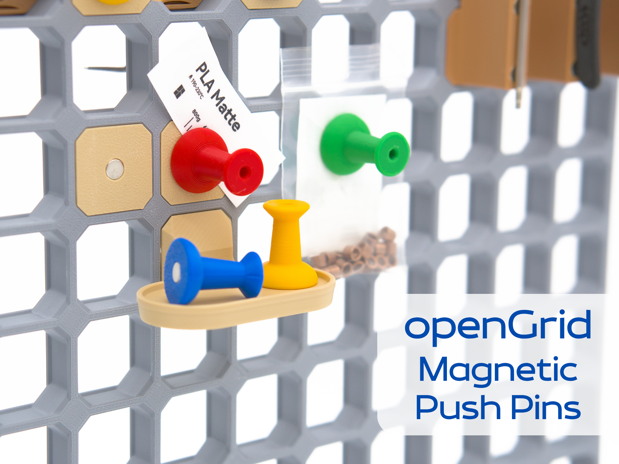 openGrid Magnetic Push Pins