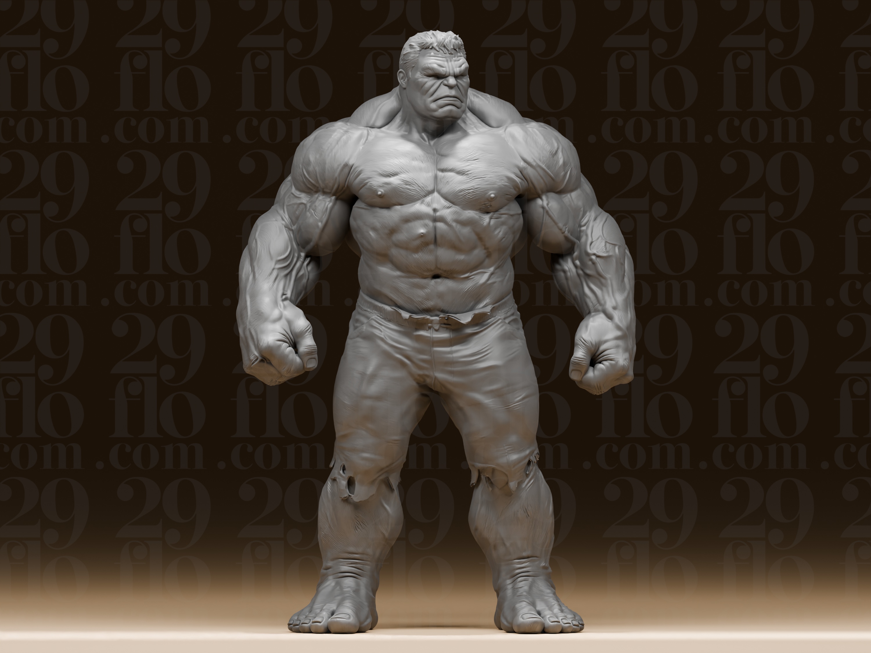 #129 Incredible Hulk Massive Muscular Superhero Statue