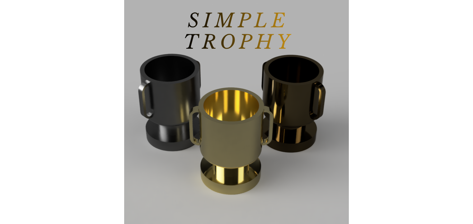 simple trophy 3D model