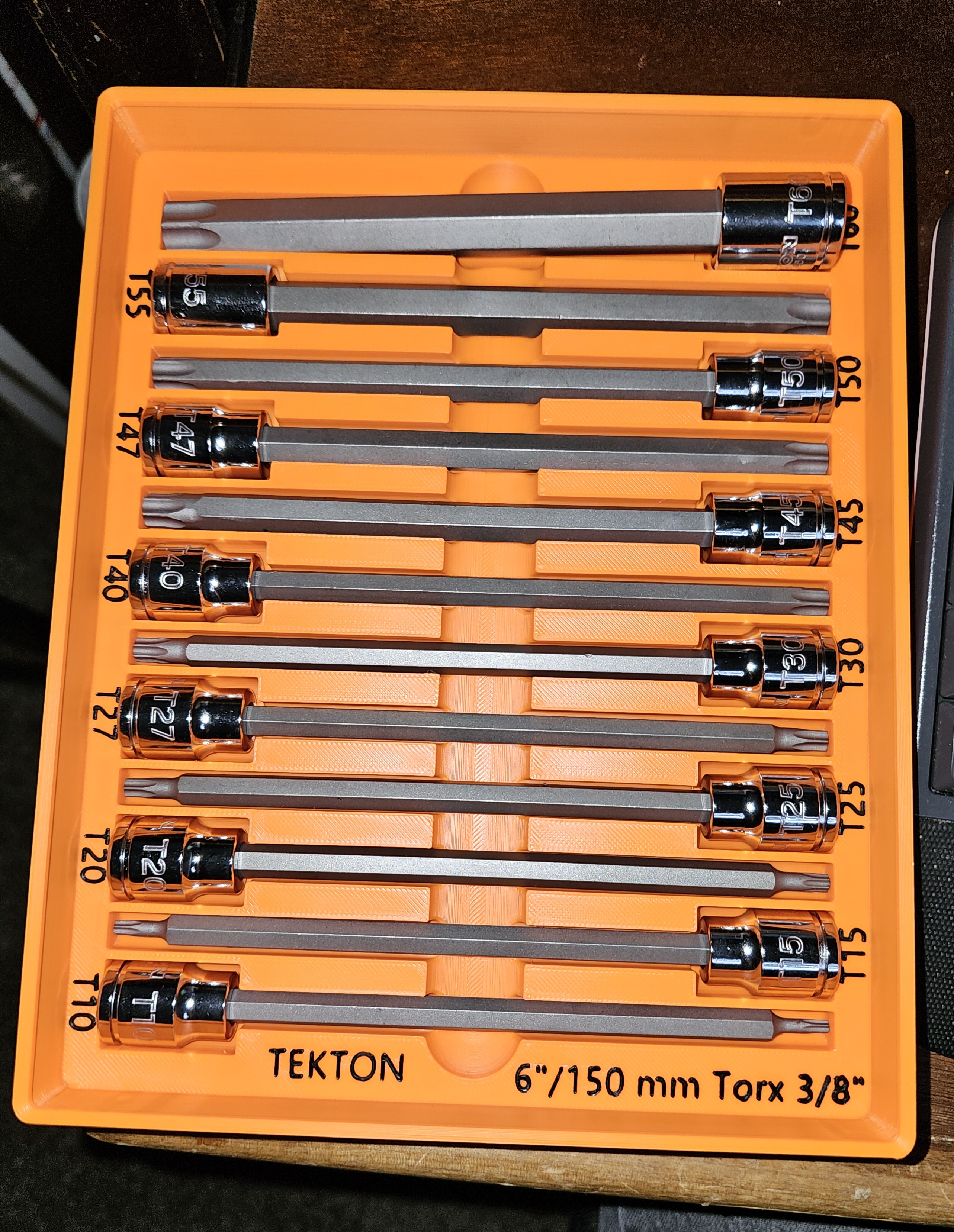 Tekton 6"/150-mm Torx sockets 3/8" drive (T10 to T60)