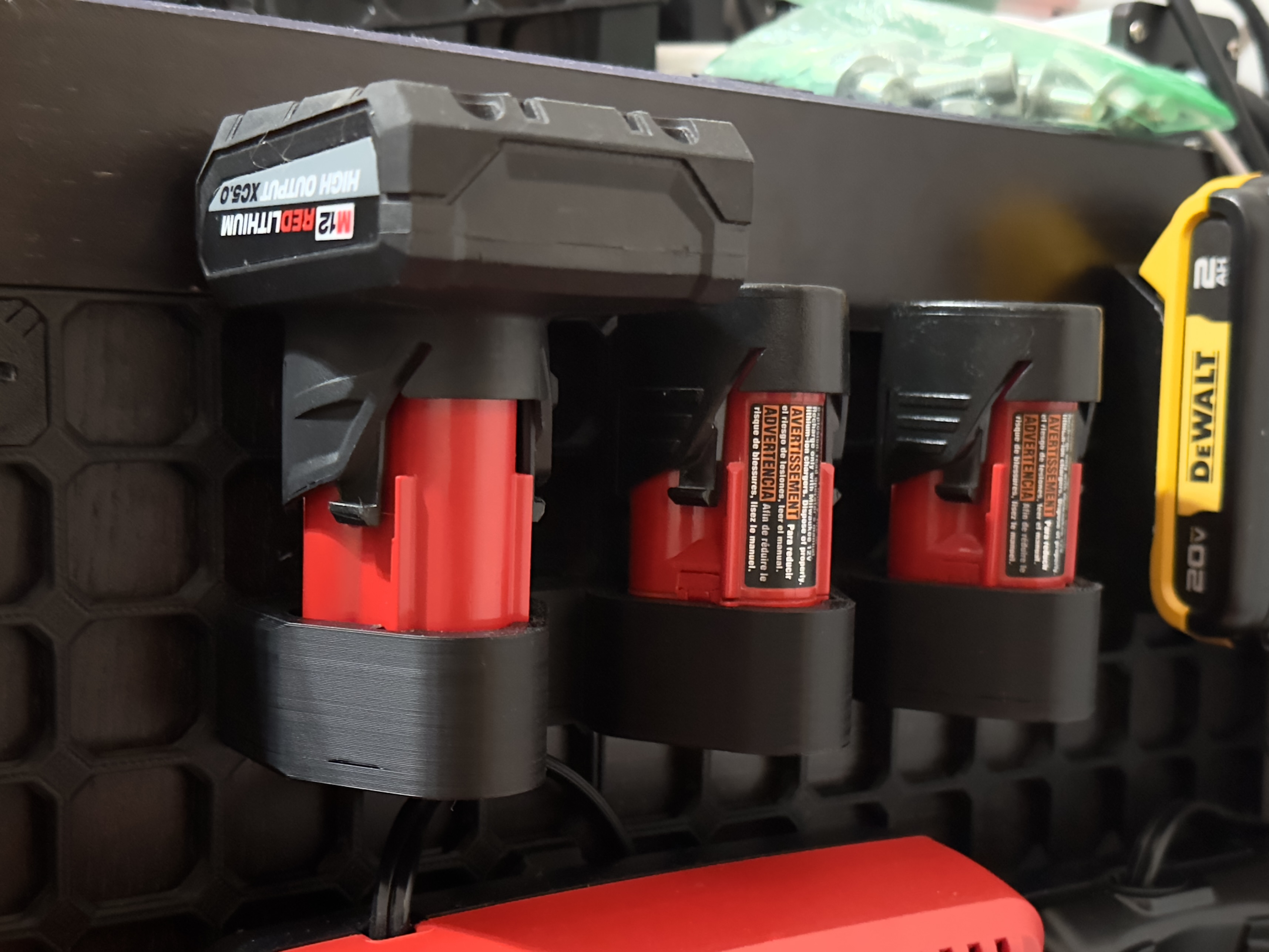 Milwaukee M12 Battery 3x openGrid Mount