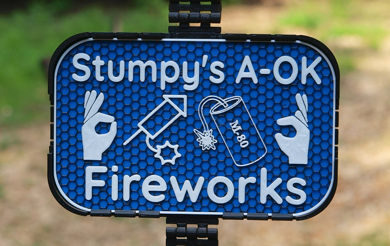 Stumpy's AOK Fireworks sign