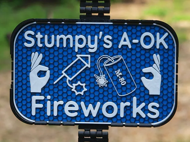 Stumpy's AOK Fireworks sign