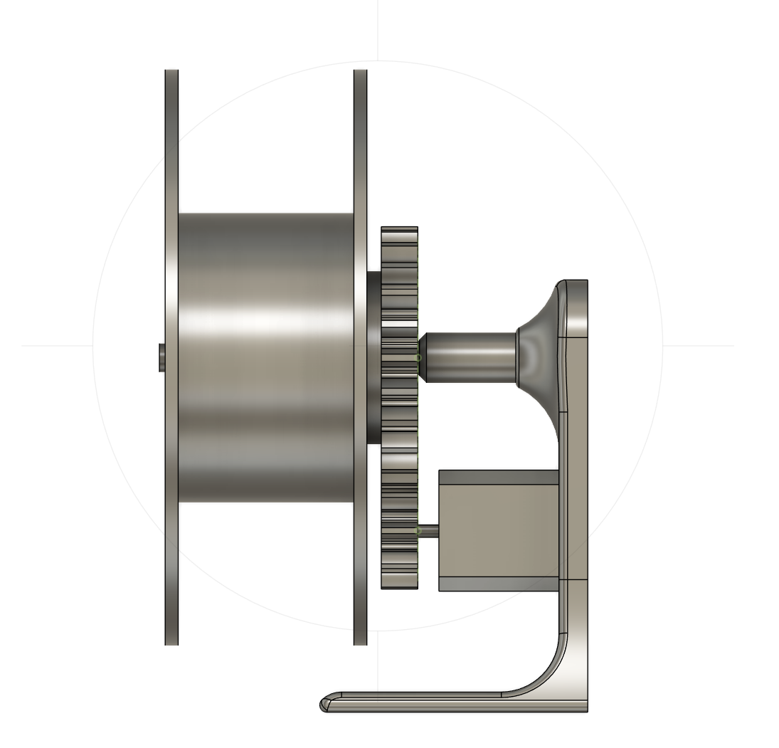 Turntable from spool with stepper motor + spool rewinder