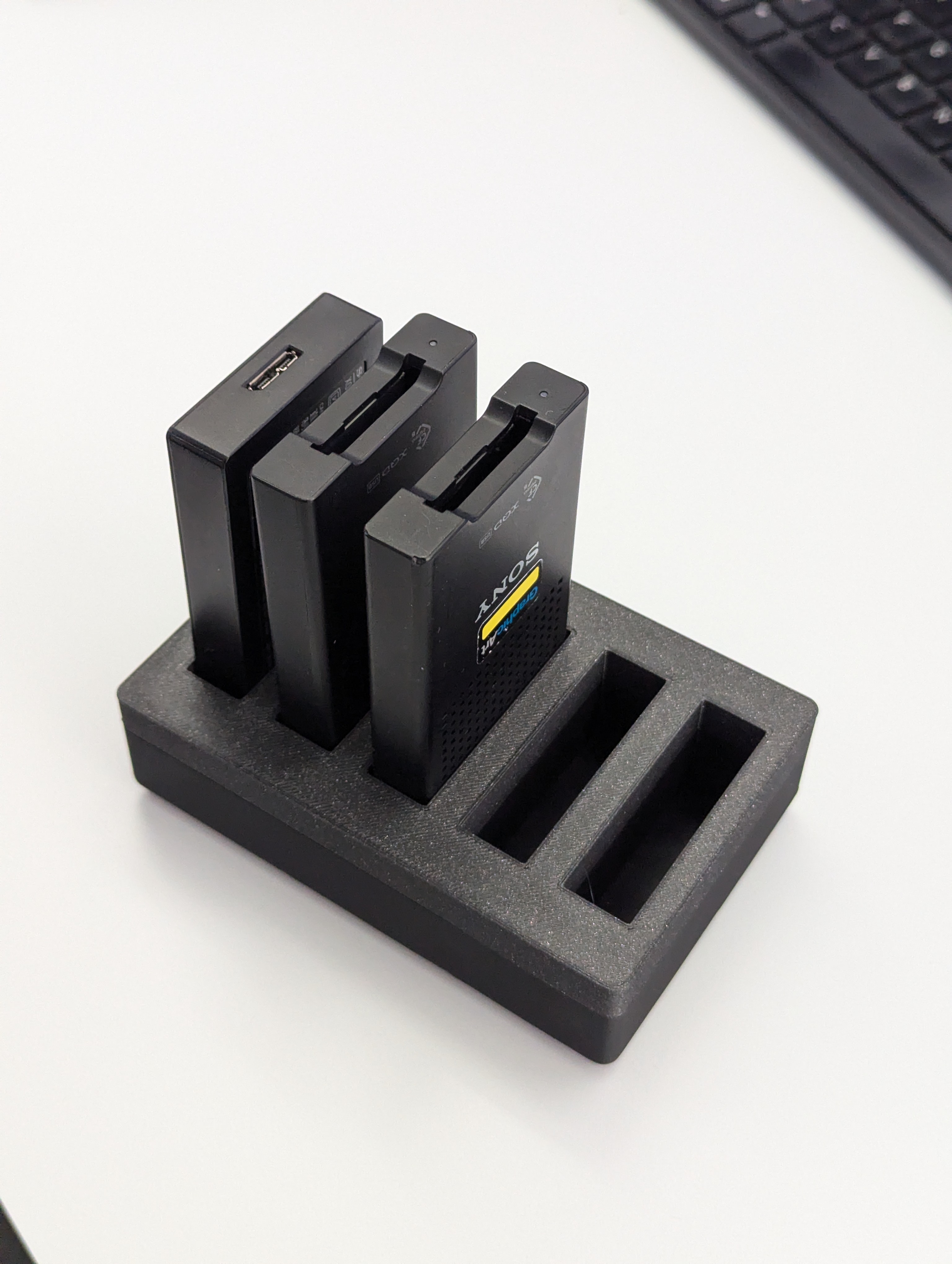Gridfinity Sony CFExpress and XQD Reader holder