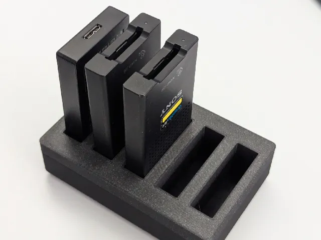 Gridfinity Sony CFExpress and XQD Reader holder
