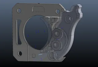 XL Nextruder Main Plate and Idler Lever for rigid filaments