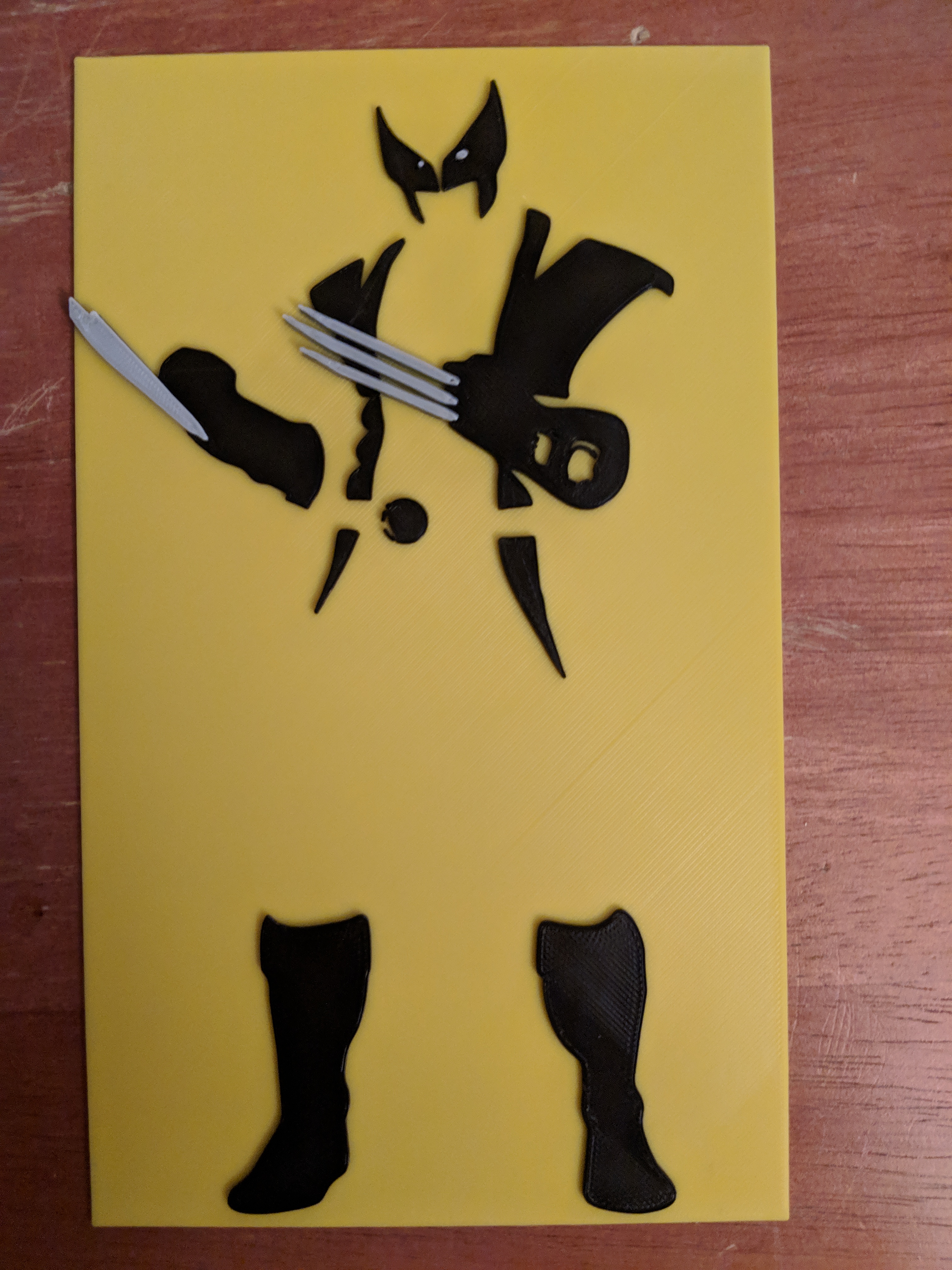 Multicolor Wolverine print for single extruder printers