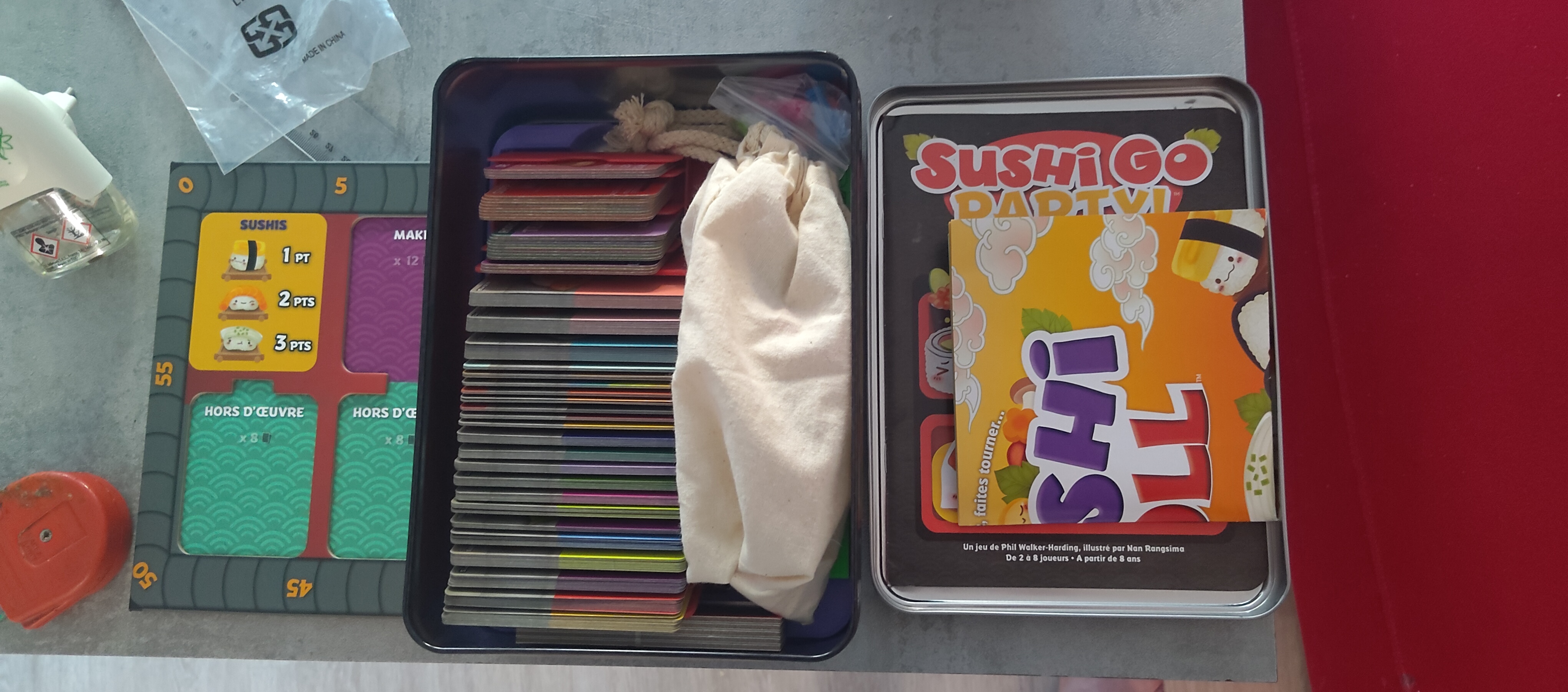 Insert for Sushi Go Party + Sushi Roll in Sushi Go Party's box