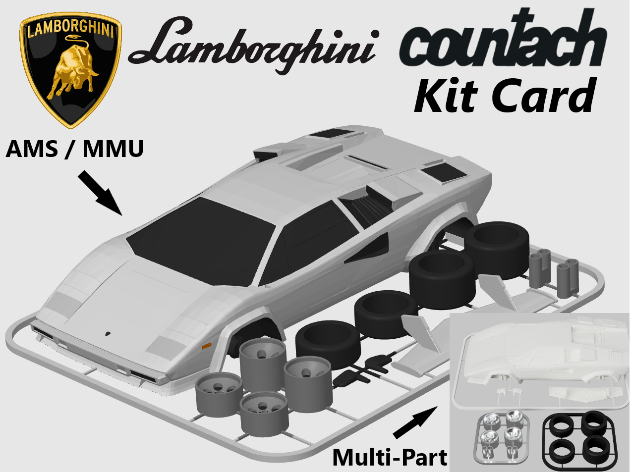 Lamborghini Countach Kit Card (known from Wolf of Wall Street and Cannonball Run)