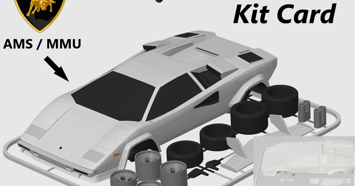 Lamborghini Countach Kit Card (known from Wolf of Wall