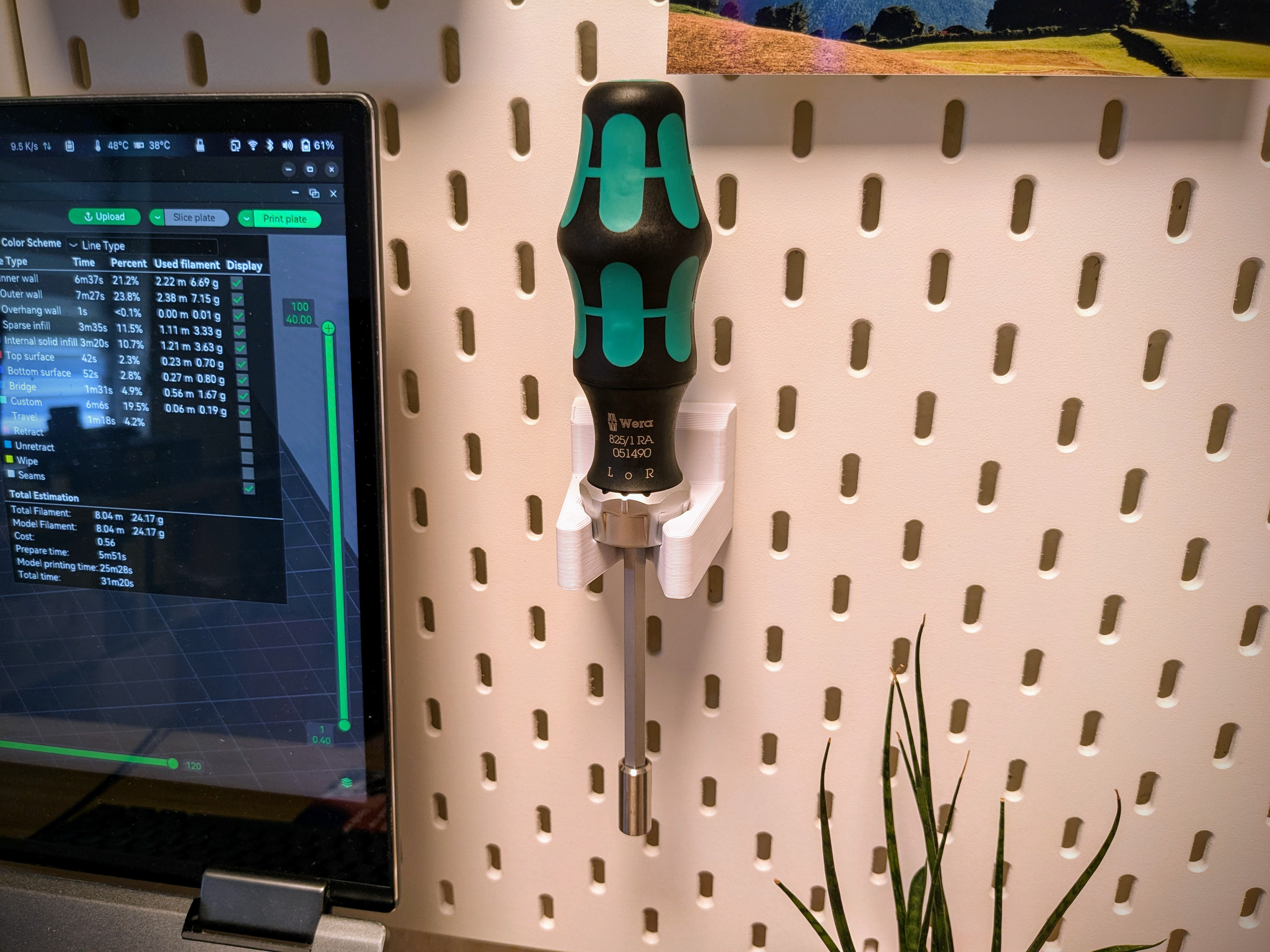 Wera Kraftform Kompakt 27 RA Ikea Skadis Mount