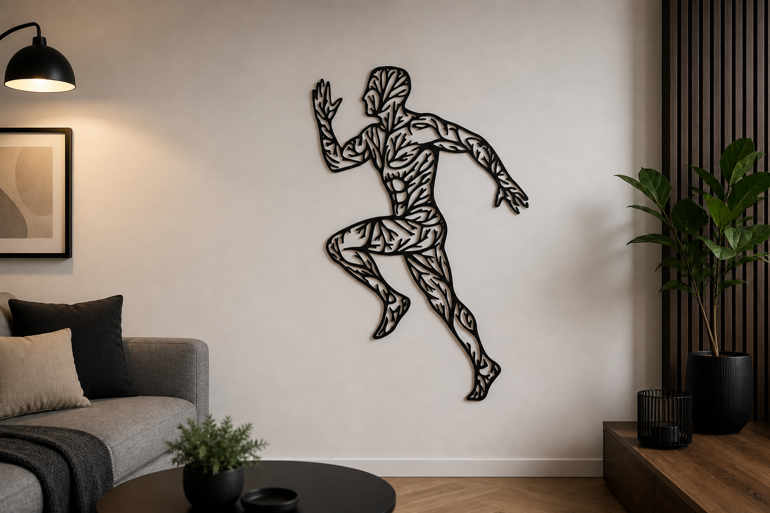 Running Man 2D Wall Art STL