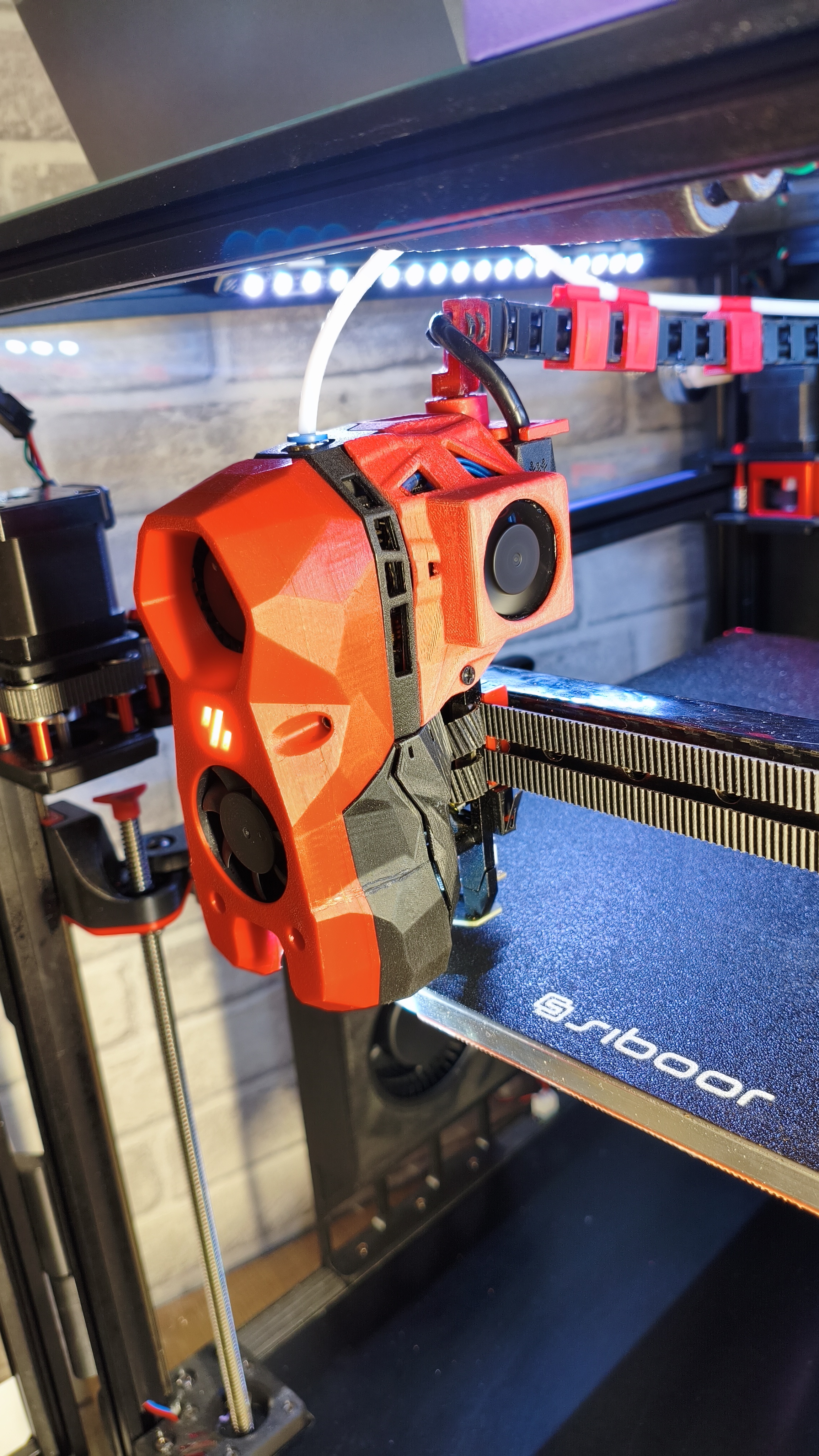Stealth Burner PCB Cover with 3010 Cooler fan for Galileo2 Extruder installed
