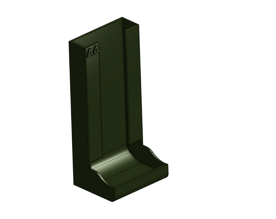 Miniatura 2 do modelo 3D Battery dispenser AA