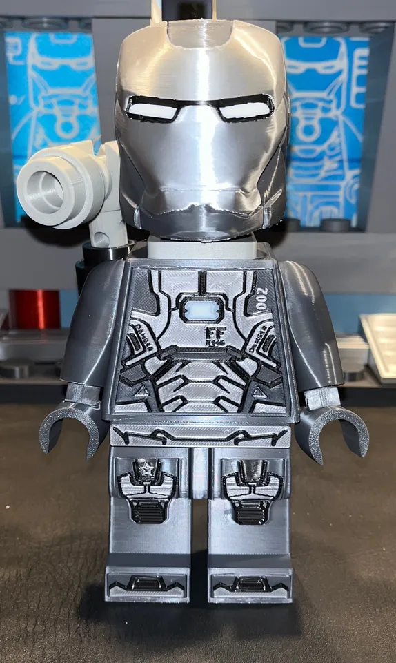 Iron Man War Machine Brick Megafigures (5:1 scale) by