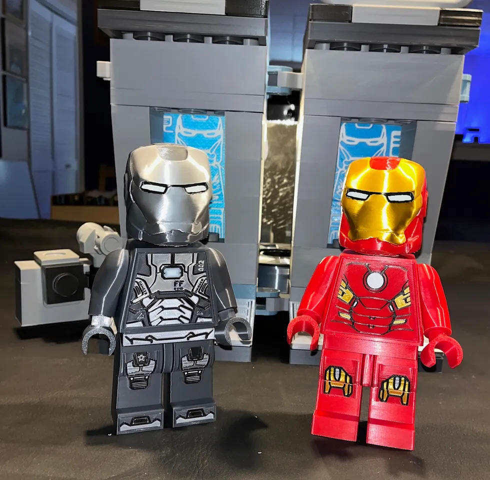 Iron Man War Machine Brick Megafigures (5:1 scale) by