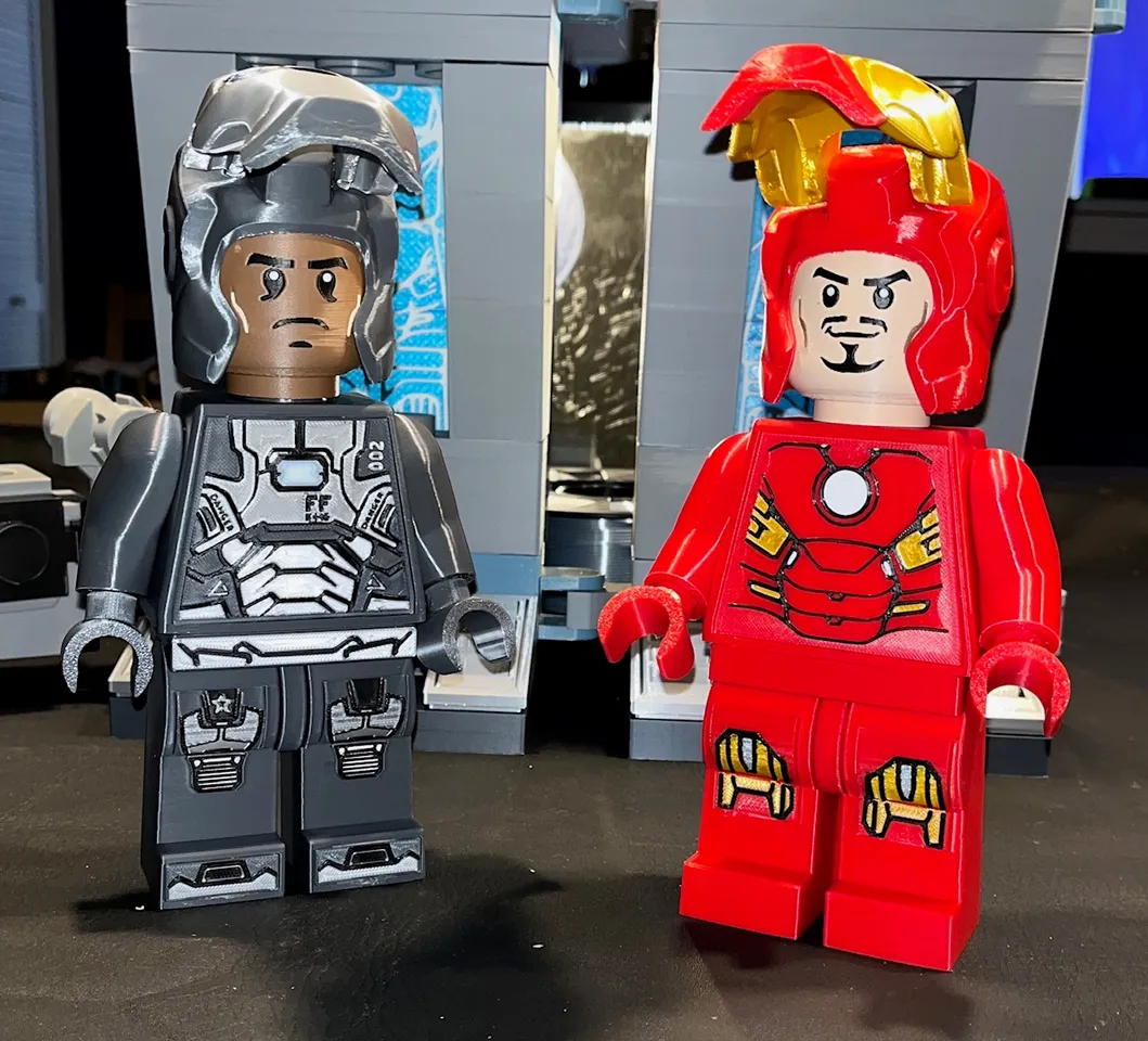 Iron Man War Machine Brick Megafigures (5:1 scale) by