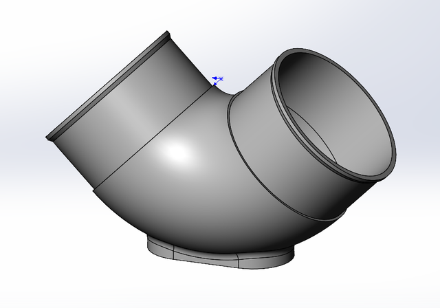 4 inch 90° RV Heater Duct Elbow, preview image from the creator on Printables