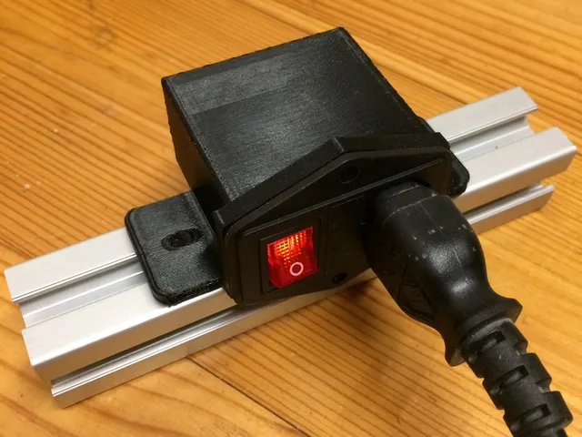 Mount for AC power plug and fuzed switch combo unit 3030 Version
