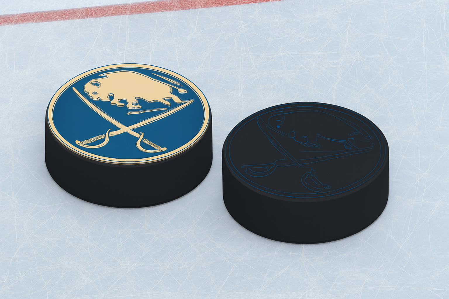 Buffalo Sabres NHL Hockey Puck Logo