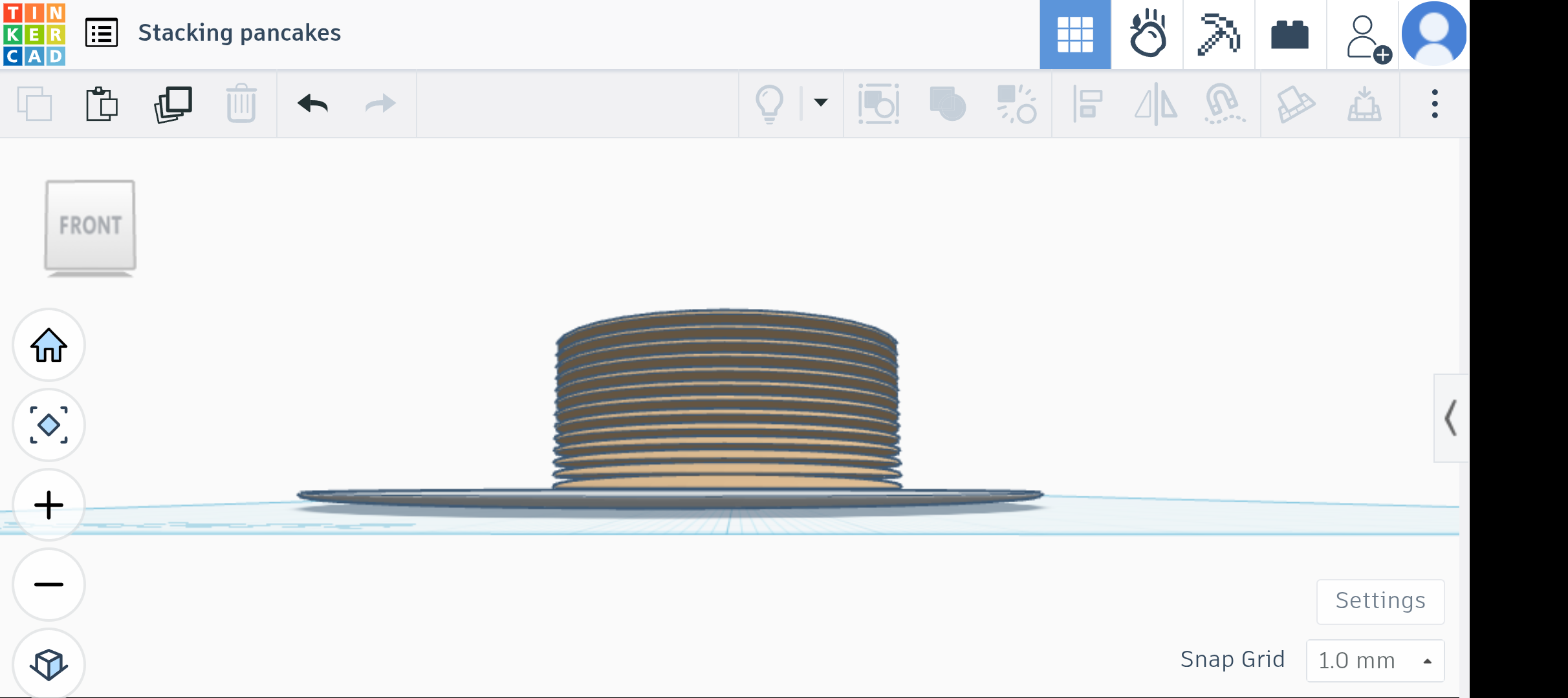 Stacking pancakes