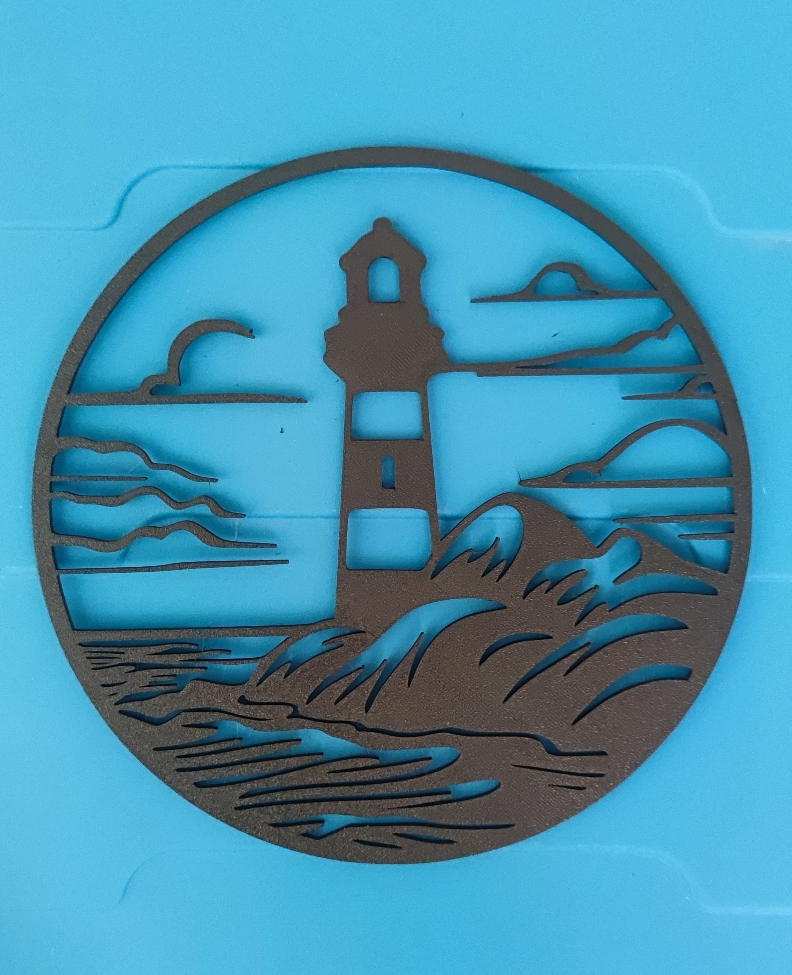 lighthouse in a circle wall art decor